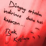 Dünyayı sırtından indirince daha rahat koşarsın… Bak kuşlara !