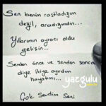 Sen benim rastladığım değil, aradığımdın!