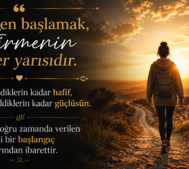 Yeniden başlamak, bitirmenin diğer yarısıdır. Bırakabildiklerin kadar hafif, cesaret edebildiklerin kadar güçlüsün. Her son, doğru zamanda verilen yeni bir başlangıç kararından ibarettir.